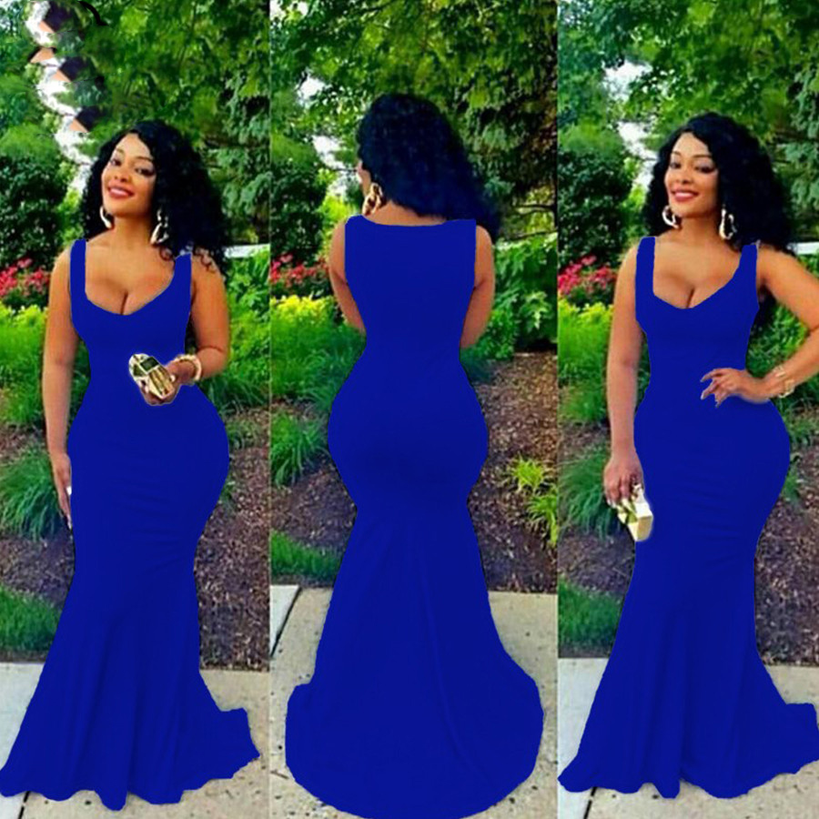 Formal Prom Dress Sleeveless Tank Solid Evening Dress Plus Size Mermaid V-Neck Floor-Length Court Train Robe De Soiree, Fuchsia
Formal Prom Dress Sleeveless Tank Solid Evening Dress Plus Size Mermaid V-Neck Floor-Length Court Train Robe De Soiree, Fuchsia