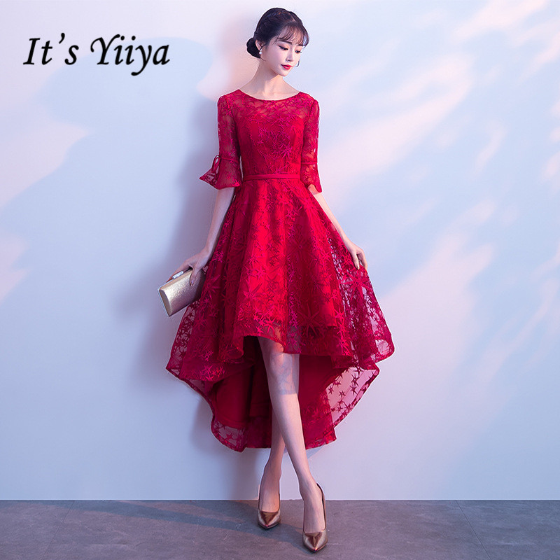 Coctail Dresses It's Yiiya R241 Burgundy Half Sleeve Vestido De Coctel 2020 Elegant High Low Length Lace Formal Party Gowns, Burgundy c
Coctail Dresses It's Yiiya R241 Burgundy Half Sleeve Vestido De Coctel 2020 Elegant High Low Length Lace Formal Party Gowns, Burgundy c