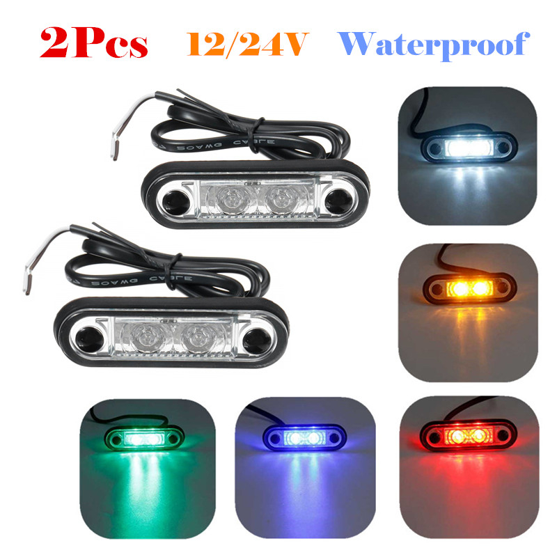 2x 12/24V LED Side Marker Light Clearance Rear Tail Brake Indicator Turn Signal Lamp Truck Trailer Tractor Van Pickup Waterproof, As pic
2x 12/24V LED Side Marker Light Clearance Rear Tail Brake Indicator Turn Signal Lamp Truck Trailer Tractor Van Pickup Waterproof, As pic