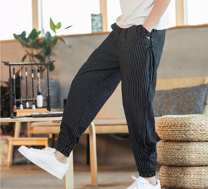 Sinicism Store Striped Leggings Pants Mens Loose Harem Pants Male Chinese Style Cotton Ankle-Length, Wyh-3323-3
Sinicism Store Striped Leggings Pants Mens Loose Harem Pants Male Chinese Style Cotton Ankle-Length, Wyh-3323-3