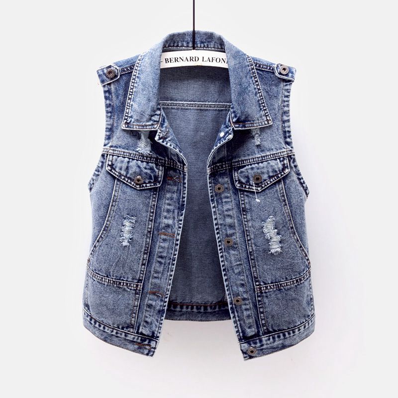 Summer Plus size 3XL Denim Vest Women Slim Frayed Waistcoat Sleeveless Jacket Coat Vintage Blue Casual Short Jeans Vests Female
Summer Plus size 3XL Denim Vest Women Slim Frayed Waistcoat Sleeveless Jacket Coat Vintage Blue Casual Short Jeans Vests Female