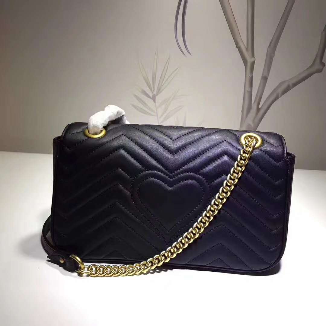New style 26cm Brand Ladies Bag Leather Womens Handbag Brand Women Bag High Quality Real Leather Shoulder Bag leather 443497, Black
New style 26cm Brand Ladies Bag Leather Womens Handbag Brand Women Bag High Quality Real Leather Shoulder Bag leather 443497, Black