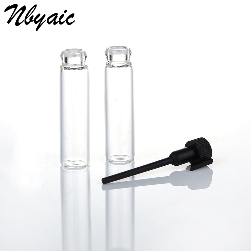 plastic rod glass small sample empty bottle essential oil test tube bottle perfume dropper mini empty bottles 150Pcs 1ml 2ml