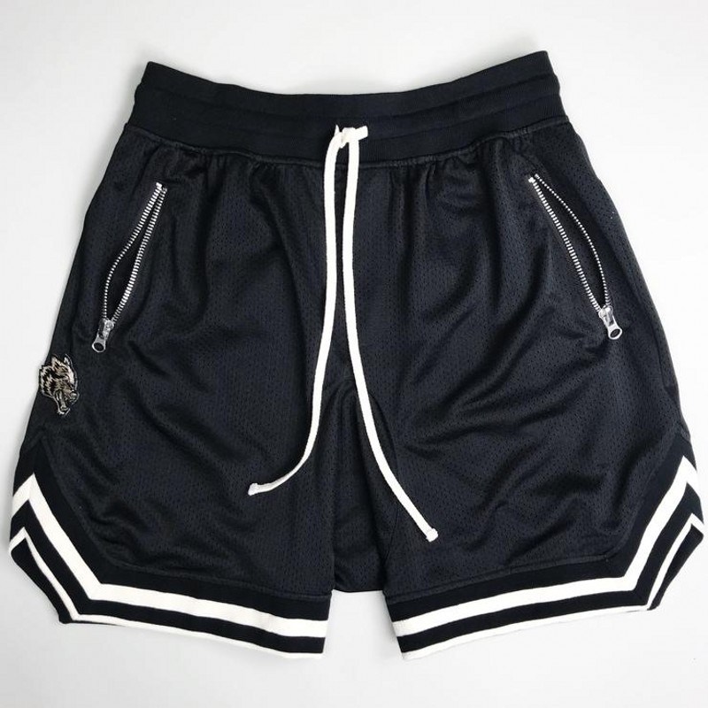 2020 summer shorts men's basketball sports thin fitness shorts men's breathable mesh comfortable jogging beach pants, Yellow