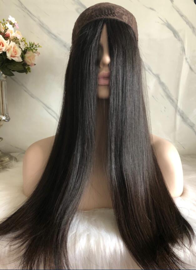 Kosher Wigs 12A Black Color #1b Finest Chinese Virgin Human Hair Silky Straight 4x4 Silk Top Base Jewish Wig Fast Free Shippin