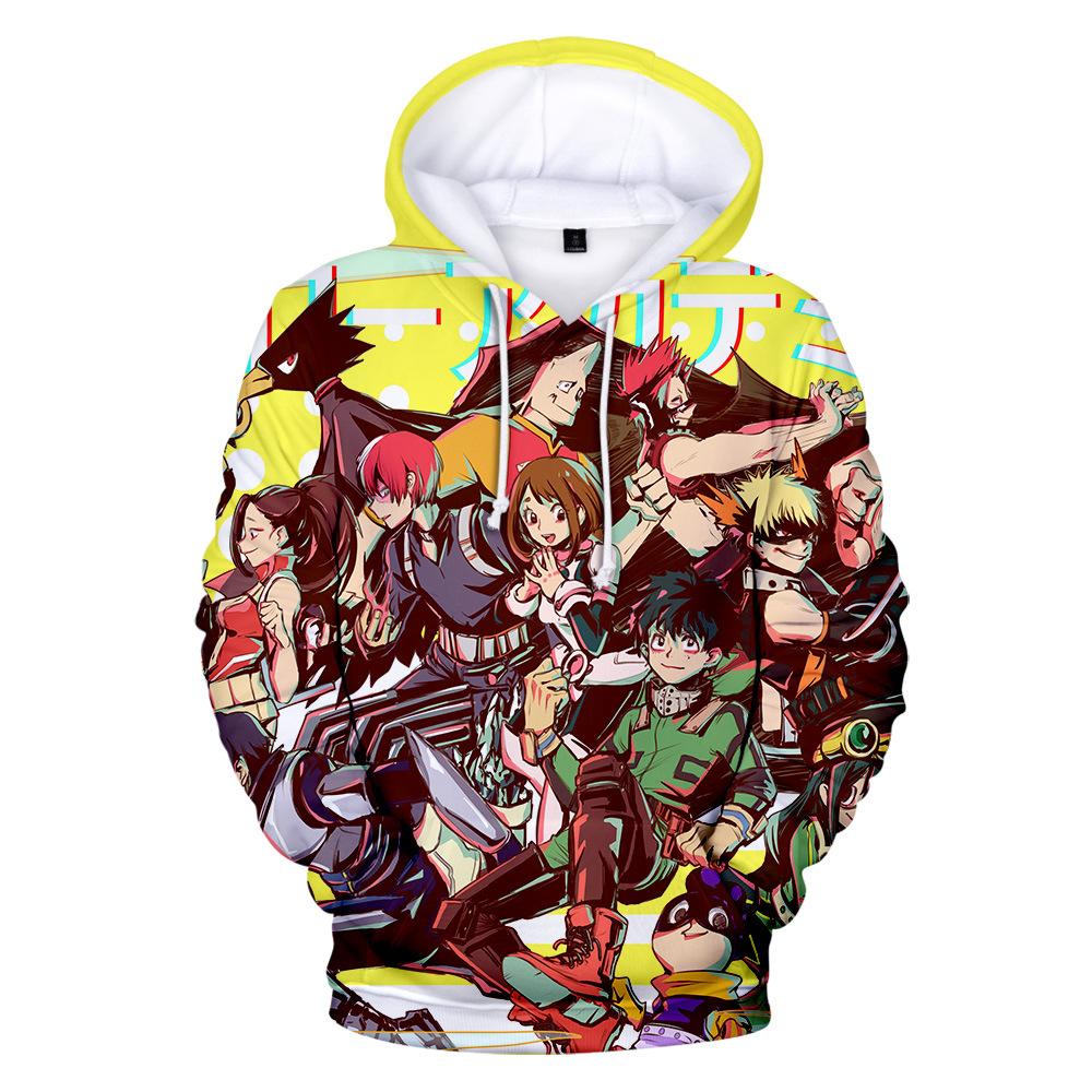My Hero Academia Sweatshirts Hoodie Izuku Bakugou Shoto All Might 3D Print Pullover Cospaly Jacket Kids Adult Size Unisex Coat