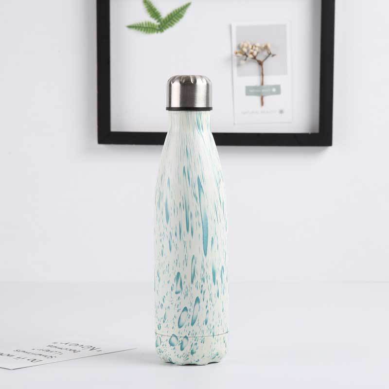 Wood Grain Water Bottle BPA free Stainless Steel Vacuum Flask Insulated Cup Portable Travel Outdoor Sports Bottle