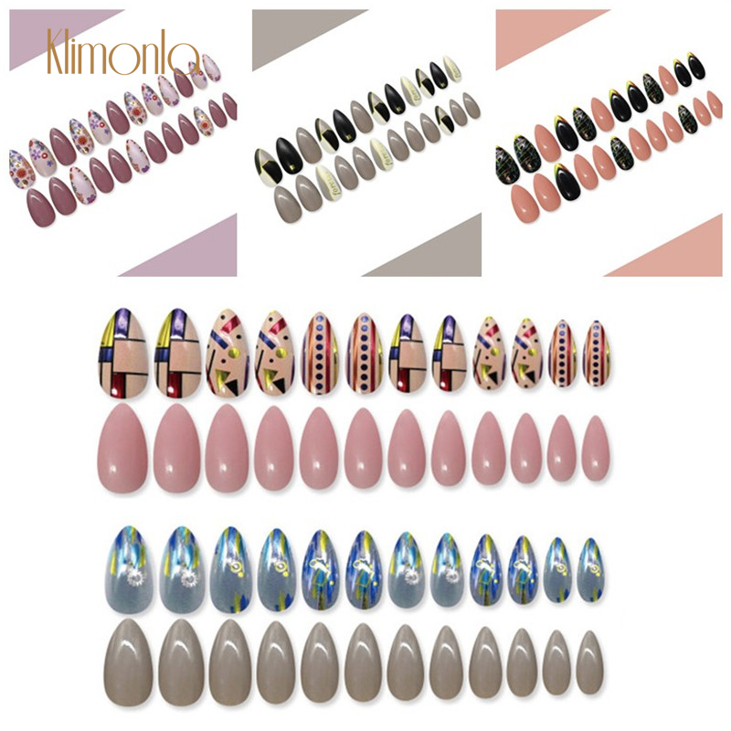 New 24Pcs/Set Mix Design Style Amygdala False Nails Tips Full Cover Nail Art Manicure Fake Nail With Adhesive Beauty Salon, 06
New 24Pcs/Set Mix Design Style Amygdala False Nails Tips Full Cover Nail Art Manicure Fake Nail With Adhesive Beauty Salon, 06