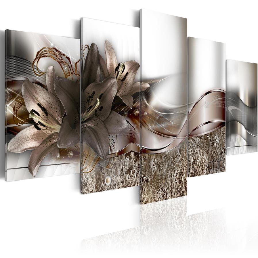 5 Piece/set (no Frame) HD Print Canvas Painting Purple Orchid Poster Flowers Wall Art Modern Home Wall Decor Gifts for Love