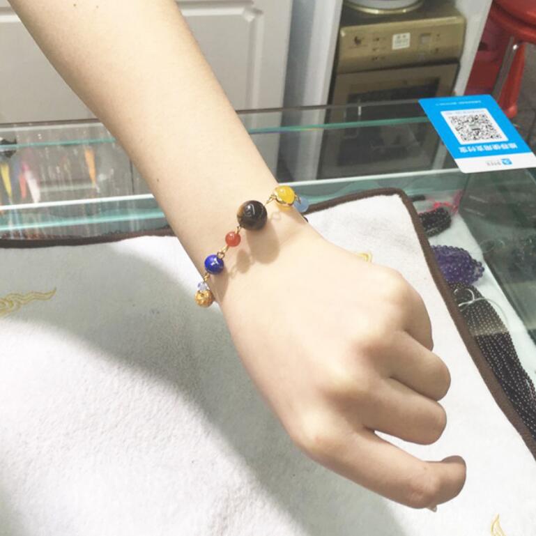 Fashionjewelry eight ball beaded bracelets natural agate bracelets special wholesale for wome0n hot fashion Z250910