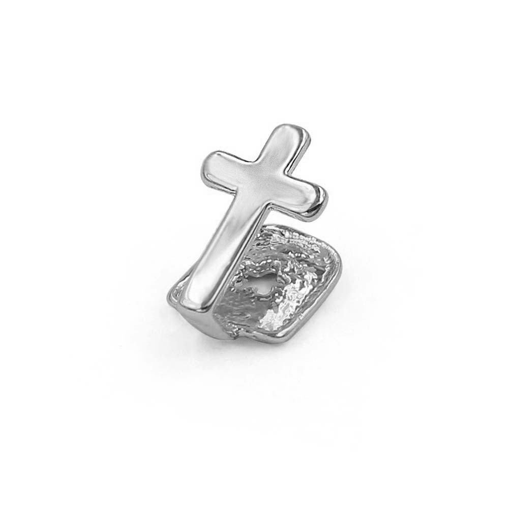 wholesale Single Tooth HIPHOP Cross Bijoux Customized Gold Color Tooth Cap Hip Hop Body Jewelry Men Women Cosplay Prop False Teeth
