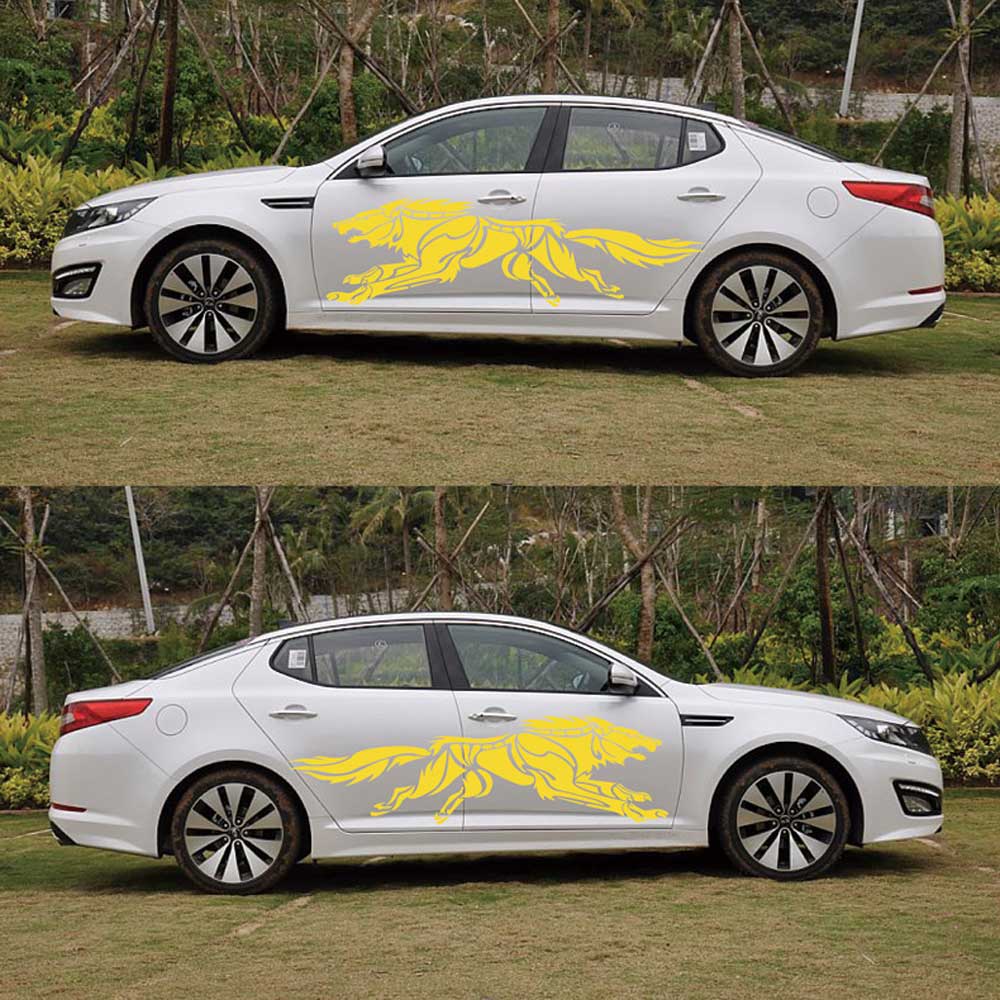 CAR Universal Wolf Car Stickers Scratch Body Animal Stickers Decal9267814