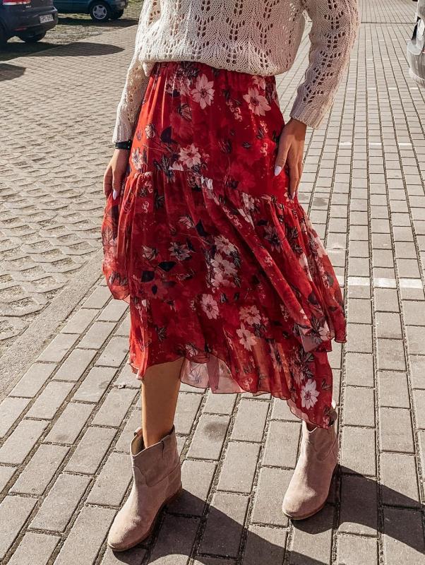 2020 Spring Women Boho Chiffon Skirts Summer High Waist Female Floral Printed A-Line Ruffles Midi Beach Flare Skirt For Women, Beige
2020 Spring Women Boho Chiffon Skirts Summer High Waist Female Floral Printed A-Line Ruffles Midi Beach Flare Skirt For Women, Beige