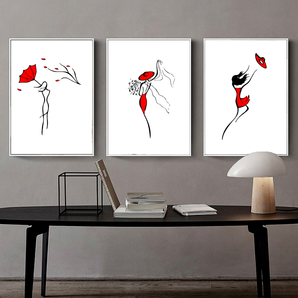 Modern Abstract Black-White-Red Line Drawing Painting Nordic Minimalist Wall Art Canvas Poster 3pcs/set
Modern Abstract Black-White-Red Line Drawing Painting Nordic Minimalist Wall Art Canvas Poster 3pcs/set