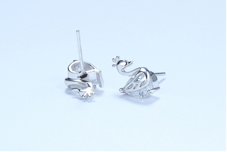 Wholesale-Girl's 925 sterling silver double side Earrings Swan With Crystal Fit Birthday Gift Fashion Earring Jewelry Free shipping
Wholesale-Girl's 925 sterling silver double side Earrings Swan With Crystal Fit Birthday Gift Fashion Earring Jewelry Free shipping