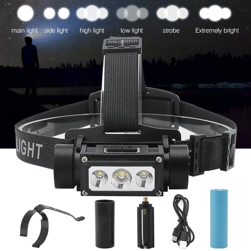 BORUiT Super Bright 3 LED L2 Headlamp Type-C USB Rechargeable Lantern Waterproof Portable Camping Head Torch Light
BORUiT Super Bright 3 LED L2 Headlamp Type-C USB Rechargeable Lantern Waterproof Portable Camping Head Torch Light