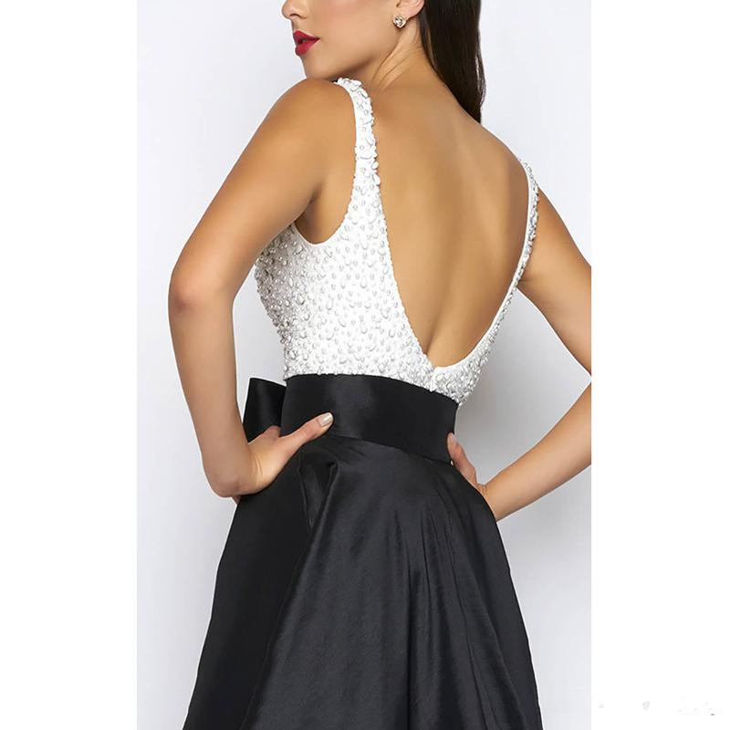 Beading Jumpsuits Mimi Cocktail Dresses With Detachable Train Sequined 2019 New Short Prom Party Dress For Women Plus Size Evening Dress