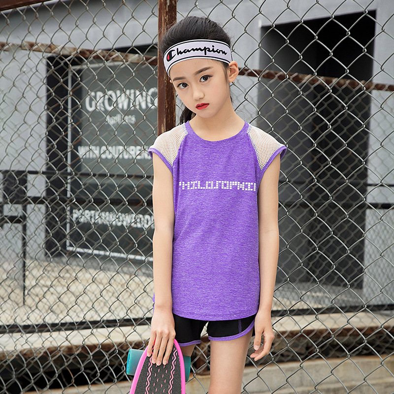 sportswear children 2 pieces sport set for girls running T shirt summer girl sport shorts kids yoga set fitness tops gym, Gray
sportswear children 2 pieces sport set for girls running T shirt summer girl sport shorts kids yoga set fitness tops gym, Gray