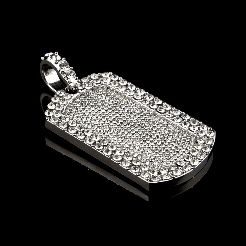 Fashion- Pendant Necklace New Gold Silver Full Diamond Iced Out Mens Hip Hop Jewelry Necklace