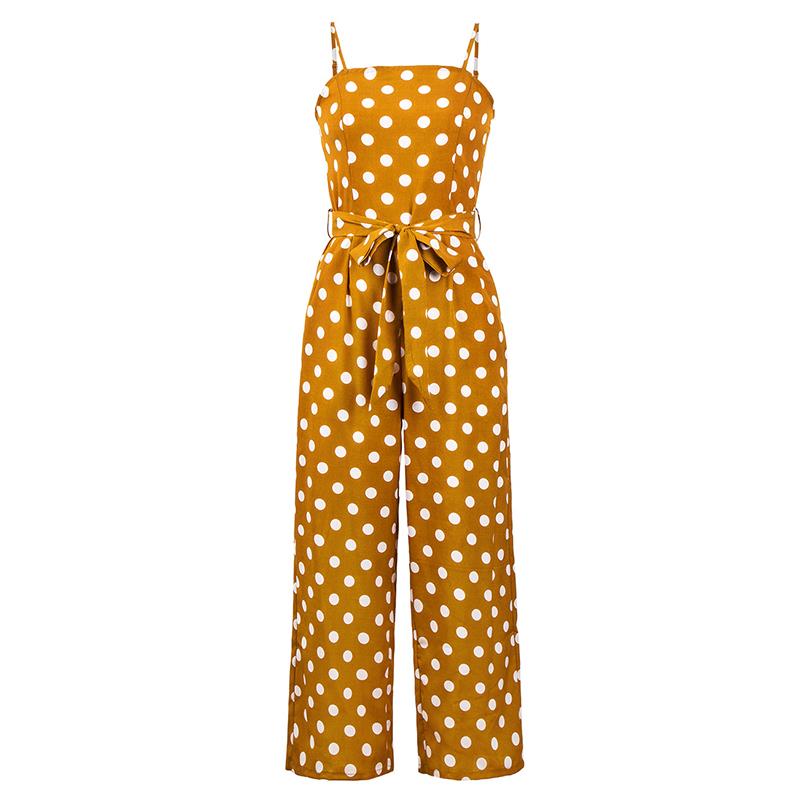 Elegant Dot Print Sexy Spaghetti Strap Rompers Women Sleeveless Bow Tie Casual Wide Legs Jumpsuits Leotard Overalls WS8354V, Green
Elegant Dot Print Sexy Spaghetti Strap Rompers Women Sleeveless Bow Tie Casual Wide Legs Jumpsuits Leotard Overalls WS8354V, Green