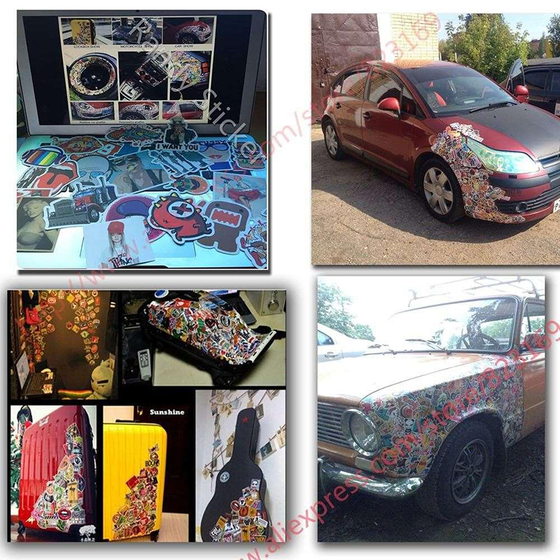 50 pcs Travel Styling Car Stickers for Graffiti Suitcase Luggage Laptop Covers Funny DIY Doodle Skateboard Decal Traveling Trip Auto Sticker