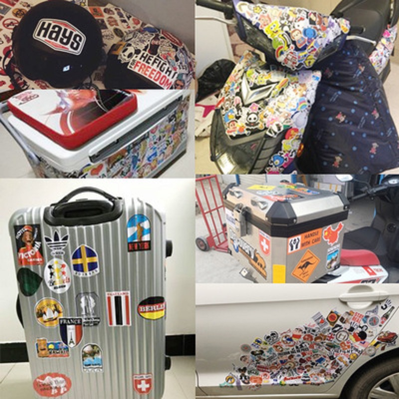 DHL Vinyl Waterproof Sugar Skull Sticker Pack 50 Pcs Car Stickers Packs Skulls Decals for Laptop Motorcycle Luggage Water Bottle Skateboard
