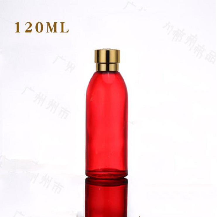 120ml 30ml 50g 30g Skin Care Bottle Cosmetic Container Bottle Red Carved lid Glass Cream Jar Emulsion Essence Vial