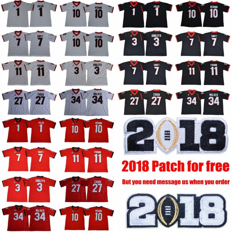 2019 Georgia Bulldogs #11 Jake Fromm 7 DAndre Swift 3 Todd Gurley II Walker Black Red White UGA Rose Bowl Sugar Championship Jerseys, Men
2019 Georgia Bulldogs #11 Jake Fromm 7 DAndre Swift 3 Todd Gurley II Walker Black Red White UGA Rose Bowl Sugar Championship Jerseys, Men
