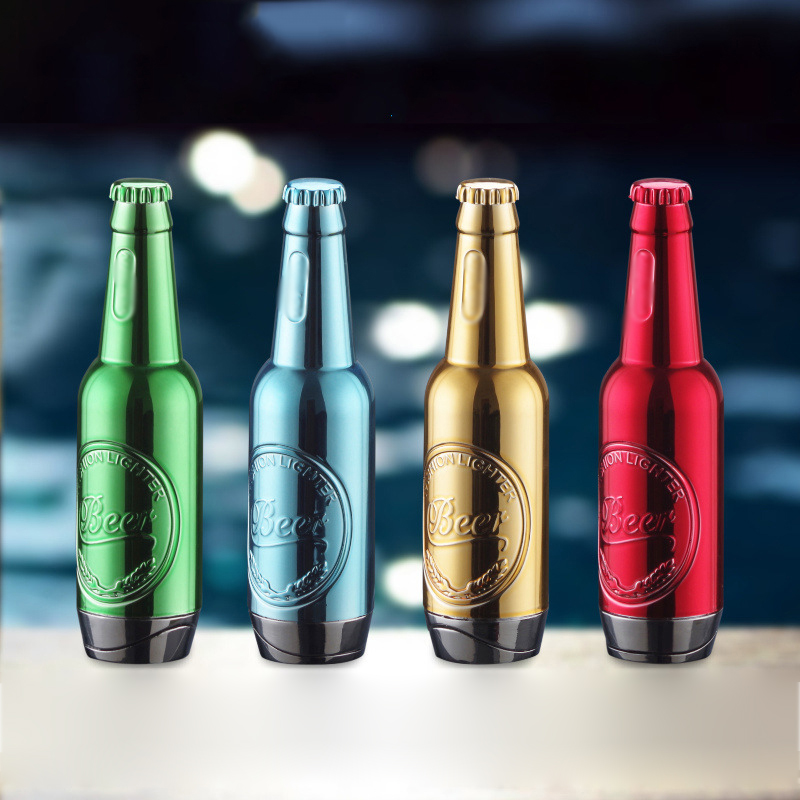 Mini Butane Lighter Creative Beer Bottle Shape Lighters Funy Collection Gift Smoking Accessory
Mini Butane Lighter Creative Beer Bottle Shape Lighters Funy Collection Gift Smoking Accessory