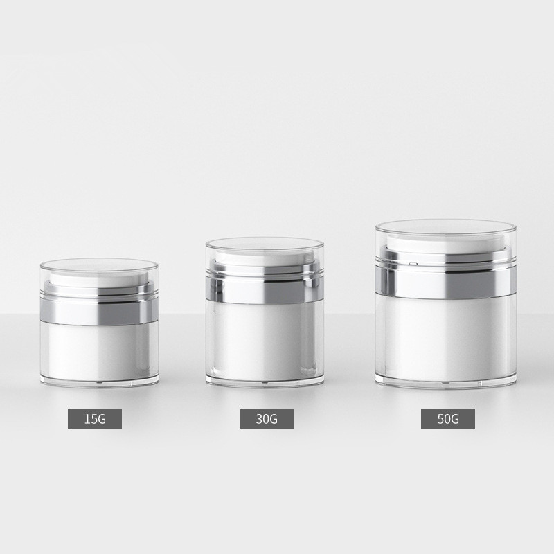 15G 30G 50G Cosmetic Jar Acrylic Cream Refillable Vacuum Bottle Press Style Cream Jar Vials Airless Cosmetic Container
15G 30G 50G Cosmetic Jar Acrylic Cream Refillable Vacuum Bottle Press Style Cream Jar Vials Airless Cosmetic Container