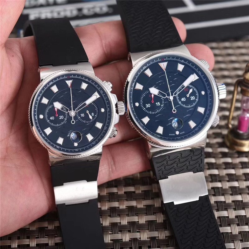Hot sale Luxury watch for man Stainless Steel quartz movement stopwatch Mens chronograph wrist watch man Watches UN11