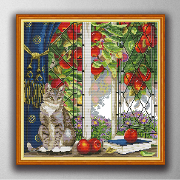 Cat on the window Handmade Cross Stitch Craft Tools Embroidery Needlework sets counted print canvas DMC 14CT /11CT
Cat on the window Handmade Cross Stitch Craft Tools Embroidery Needlework sets counted print canvas DMC 14CT /11CT