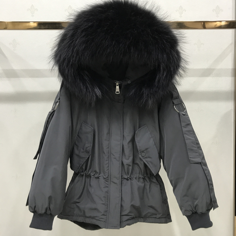 Large Real Raccoon Fur 2018 New Winter Jacket Women Warm Hooded Loose Duck Down Jacket Long Down Parkas Thick Winter Coat Women