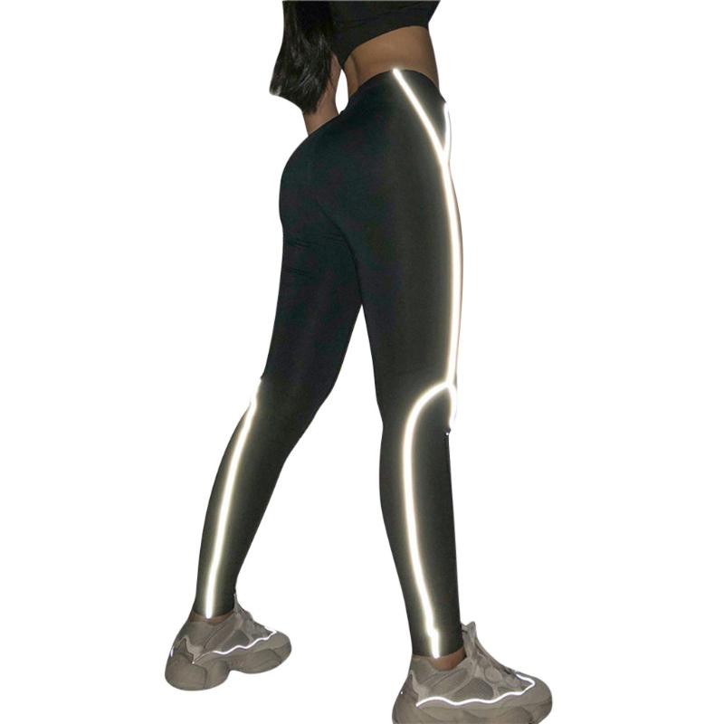 Fashion Lady Running Pants High Waist Stretch Reflective Light Splice Leggings Women Yoga Pants Leisure Fitness Pantalones #DM, Black
Fashion Lady Running Pants High Waist Stretch Reflective Light Splice Leggings Women Yoga Pants Leisure Fitness Pantalones #DM, Black