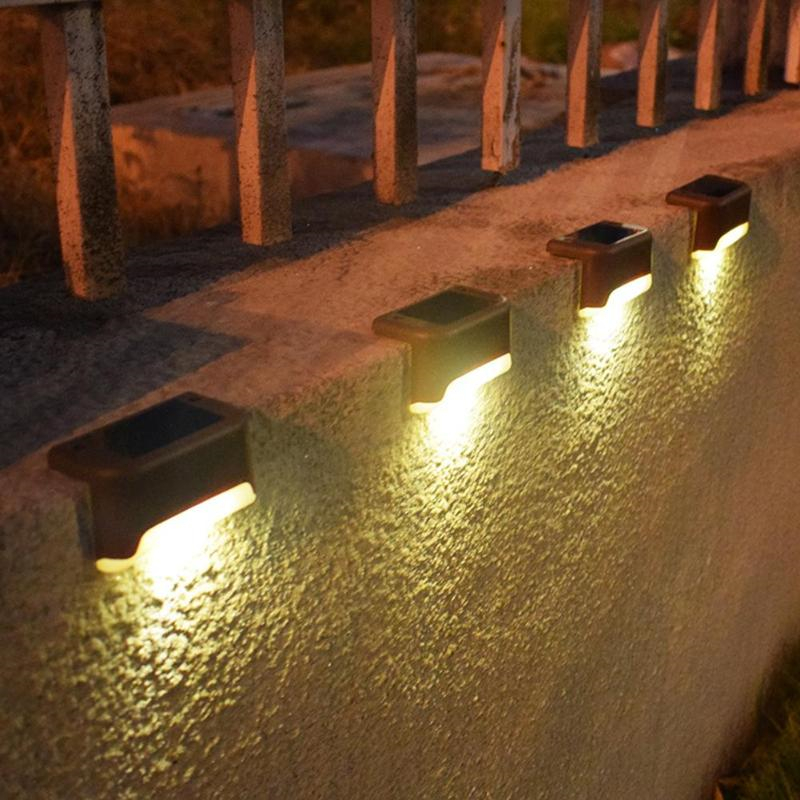 LED Solar Path Stair Outdoor Light Landscape Lamp Energy-efficient Driveway Fence Lights for Stair Courtyard Droshipping
