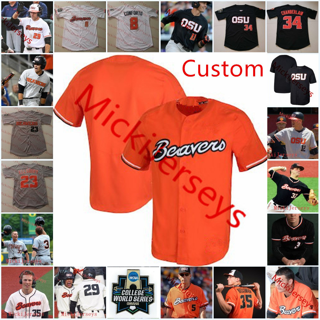 Custom Oregon State Beavers Baseball jersey Steven Kwan Michael Conforto Andy Armstrong Adley Rutschman Jacoby Ellsbury Oregon State Jersey, Black
Custom Oregon State Beavers Baseball jersey Steven Kwan Michael Conforto Andy Armstrong Adley Rutschman Jacoby Ellsbury Oregon State Jersey, Black