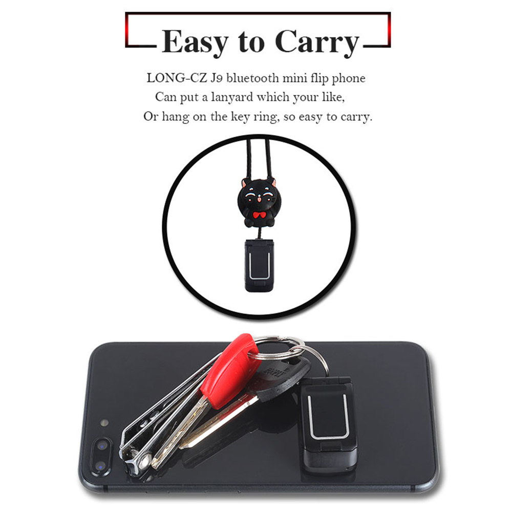 Long-cz Mini Flip Plastic Mobile Cell Phones Extra Light Smallest Size Bluetooth Dial Magic Voice Changer SOS Fast Dialing Single Sim BT Music