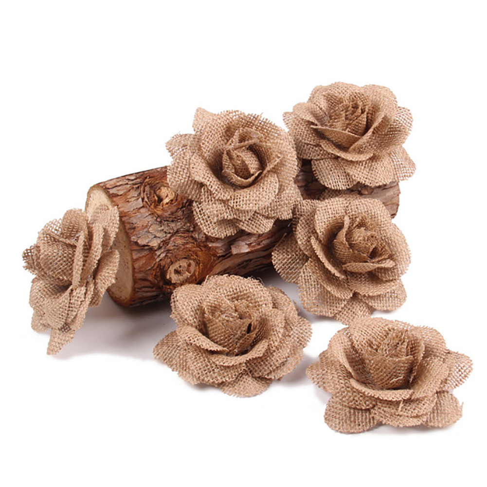 Stimulation Flowers Hand-Woven Burlap Rose Decor Hair Accessories Hand Made Linen Cloth Vintage DIY Gift Wrap Wedding Favors, Beige
Stimulation Flowers Hand-Woven Burlap Rose Decor Hair Accessories Hand Made Linen Cloth Vintage DIY Gift Wrap Wedding Favors, Beige