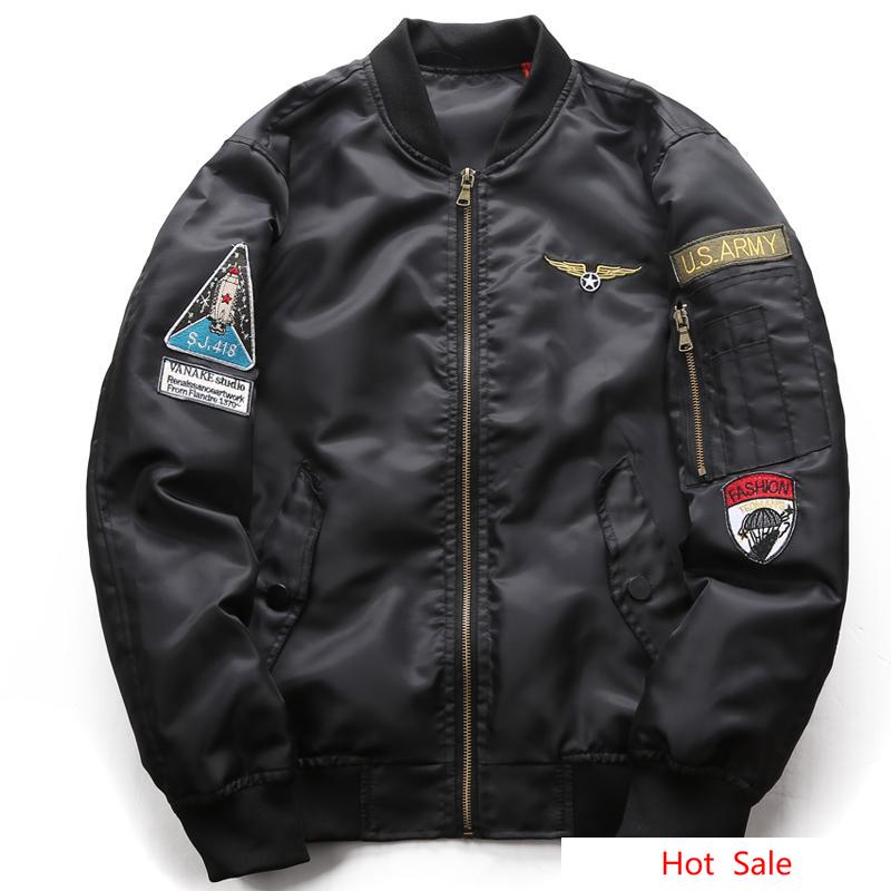 New Mens Designer Bomber Jacket 3 Colors Street Style MA1 Jacket for Male Leisure Stand Collar Jacket Windbreaker Plus Size M-6XL, Black
New Mens Designer Bomber Jacket 3 Colors Street Style MA1 Jacket for Male Leisure Stand Collar Jacket Windbreaker Plus Size M-6XL, Black