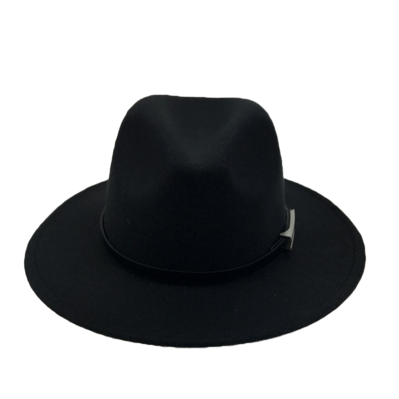Wide Brim Autumn Trilby Caps Female Male Fashion Top Hat Jazz Cap Winter Panama Hat Vintage Fedoras Men Mafia Hat Felt YY17294 D19011102