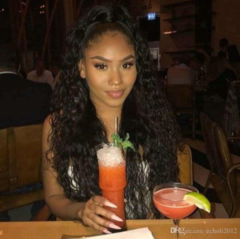 Drawstring Corn Wave Ponytail Extension for Black Women, 3C Brazilian Virgin Hair Ponytail Hairpiece, Natural Color 10A Remy Hair Corn Wavy