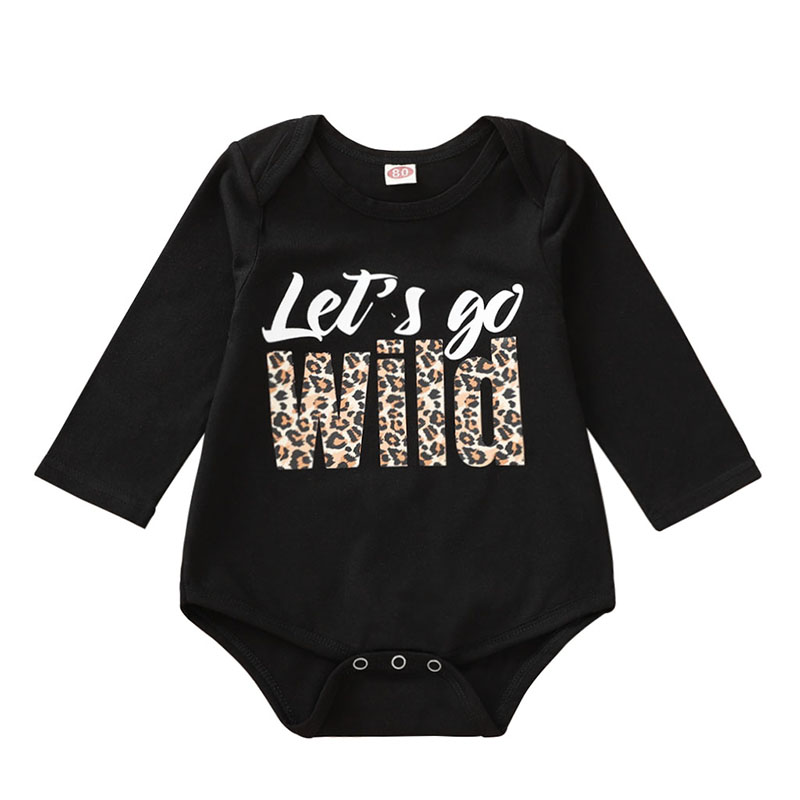 Infant Long Sleeve Round Neck Black Romper Baby Letter Print Jumpsuit Kids Cotton Clothes One Piece ZHT 356, As picture
Infant Long Sleeve Round Neck Black Romper Baby Letter Print Jumpsuit Kids Cotton Clothes One Piece ZHT 356, As picture