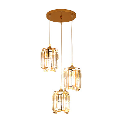 Cross border modern simple creative single head Pendant Lamps crystal chandelier round office bar dining table lighting lamp