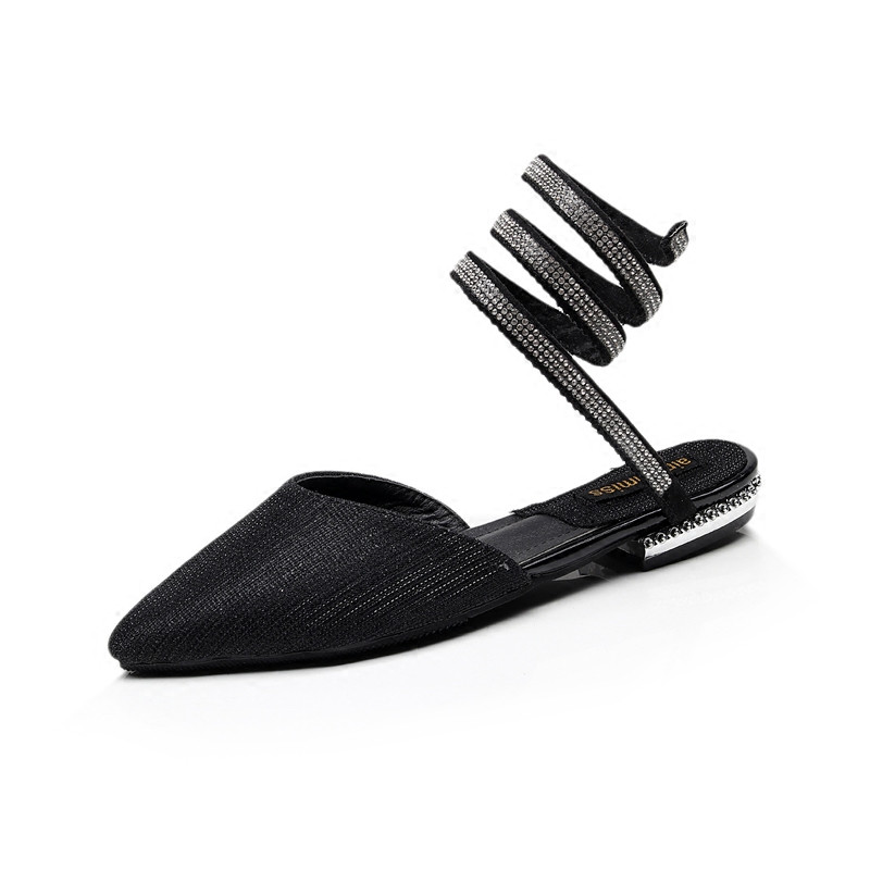 Hot Sale-summer Flat Sandals Women 2018 Summer Lady Shoes Women Pointed Toe Shoes Sandals Student Ladies Dress Shoes Sandalias Elegantes