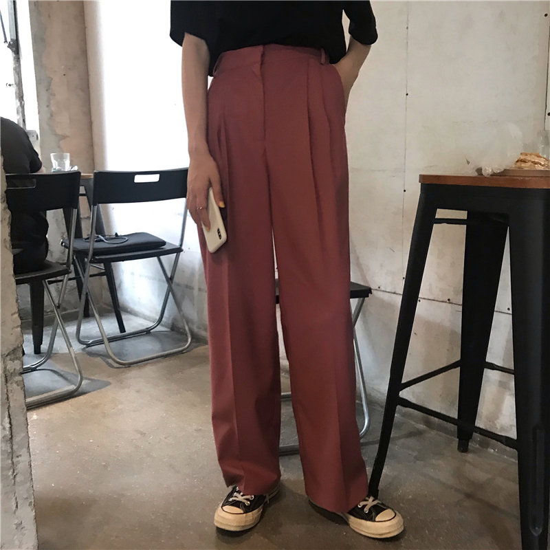 2020 Straight Large Size Casual Solid Wide Leg Trousers Streetwear Suit Full-Length Hot Selling Chic Loose High Quality Pants, Brick red
2020 Straight Large Size Casual Solid Wide Leg Trousers Streetwear Suit Full-Length Hot Selling Chic Loose High Quality Pants, Brick red