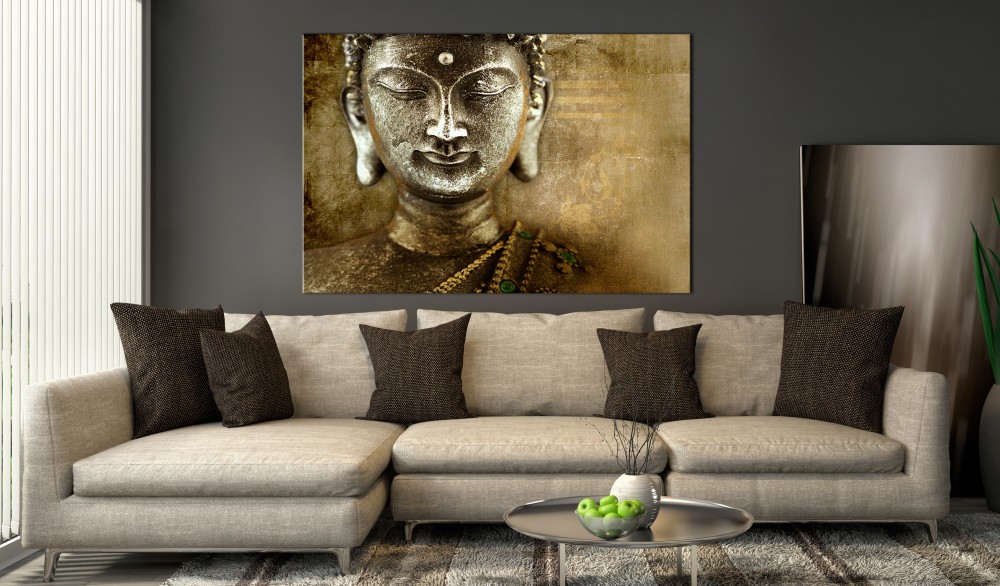 Unframed 1 Panel Large HD Printed Canvas Print Painting Buddha Home Decoration Wall Pictures for Living Room Wall Art on Canvas(Multicolor)