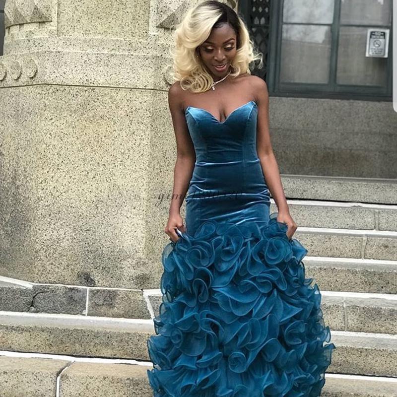Blue Mermaid Prom Dresses Sweet Heart Sweep Train Cascading Ruffles Long Formal Evening Party Gowns Special Occasion Dress Plus Size African, Green
Blue Mermaid Prom Dresses Sweet Heart Sweep Train Cascading Ruffles Long Formal Evening Party Gowns Special Occasion Dress Plus Size African, Green