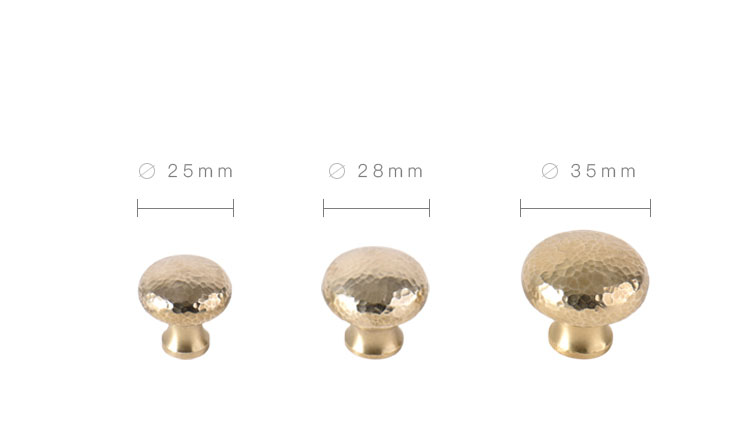 mushroom Hammer pattern solid simple drawer handle furniture cabinet knob hardware wardrobe shoe door single hole closet cone pull