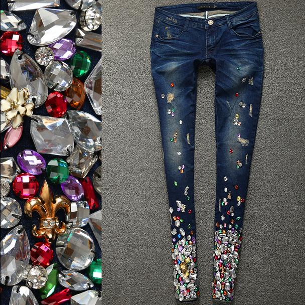 2019 spring fashion Women Luxury Rhinestones Diamond Denim Jeans Women Stretch Plus Size Pencil skinny jeans, Dark blue
2019 spring fashion Women Luxury Rhinestones Diamond Denim Jeans Women Stretch Plus Size Pencil skinny jeans, Dark blue