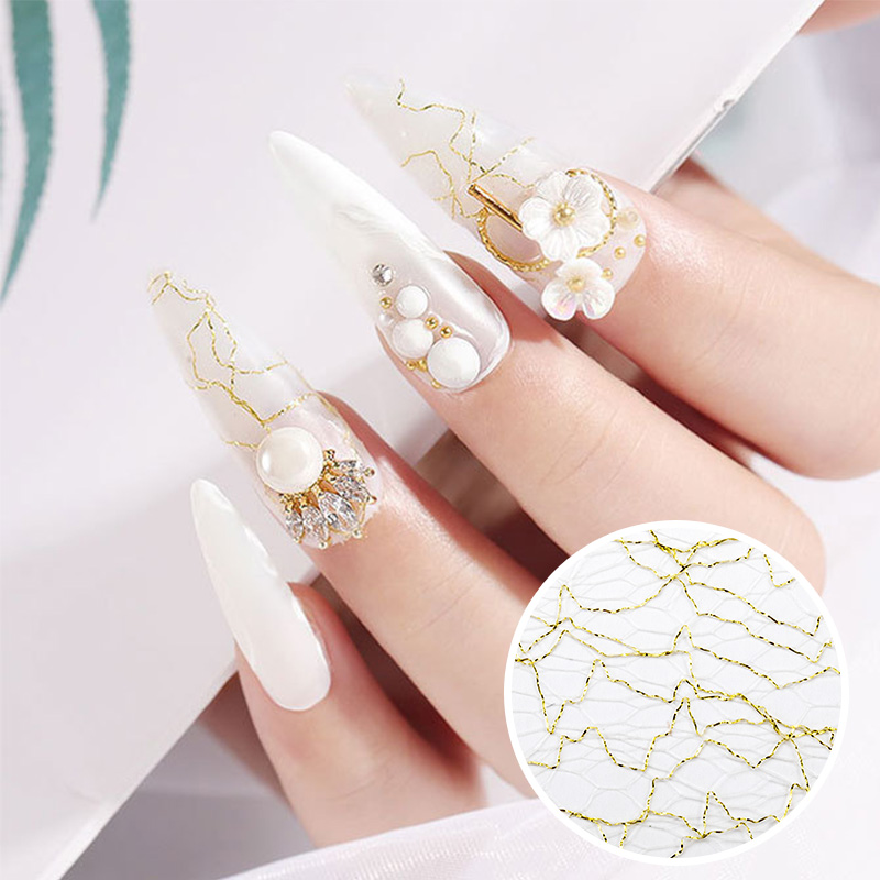 3D Mesh Stickers for Nails Gold Blue Net Line Hollow Design Transfer Foil DIY Manicure Nail Art Decorations Striping Tape GL1566, C3
3D Mesh Stickers for Nails Gold Blue Net Line Hollow Design Transfer Foil DIY Manicure Nail Art Decorations Striping Tape GL1566, C3